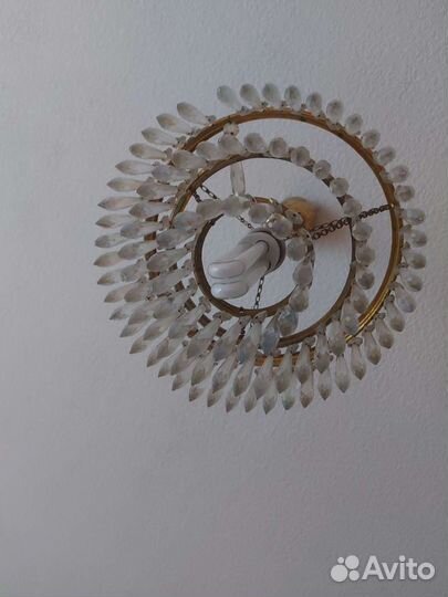 Люстра из Чешского хрусталя СССР