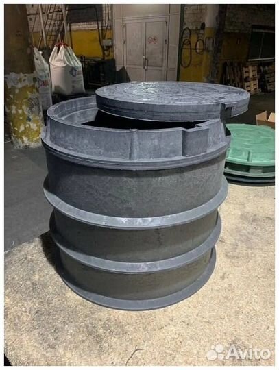 Дренажный колодец, кессон. Кольца, люки