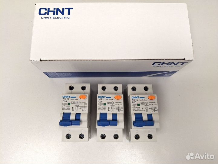 Дифференциальный автомат Chint NB1L 1P+N 25А C