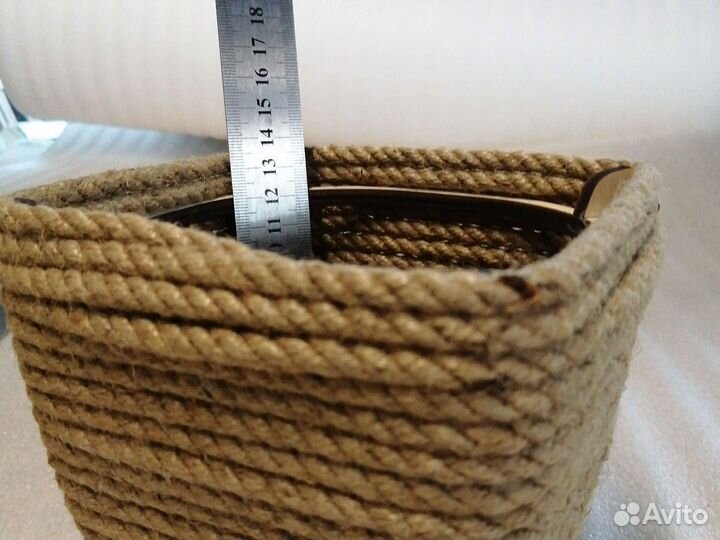 Декоративное кашпо из джута для fejka IKEA