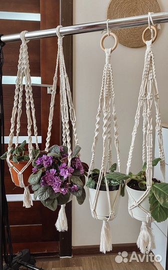 Кашпо для цветов макраме