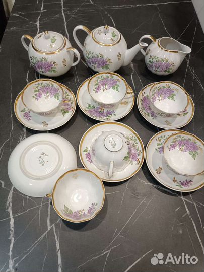Чайный сервиз сирень Дулево