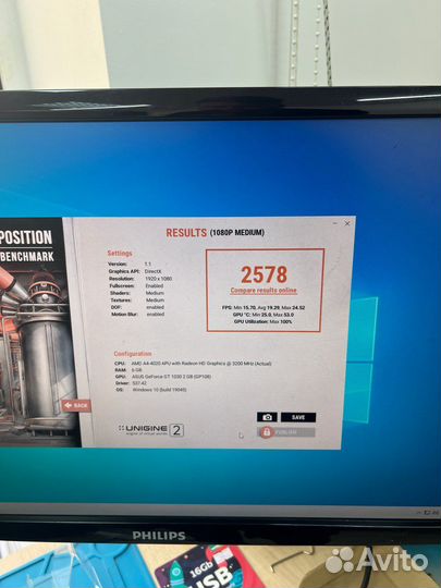 Видеокарта Asus GT 1030