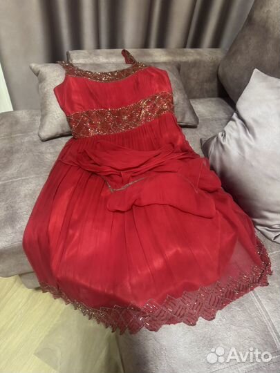 Вечерне платье и шарф, с бисером, размер S