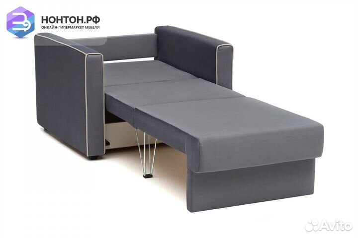 Кресло еврокнижка Леон темно-серое