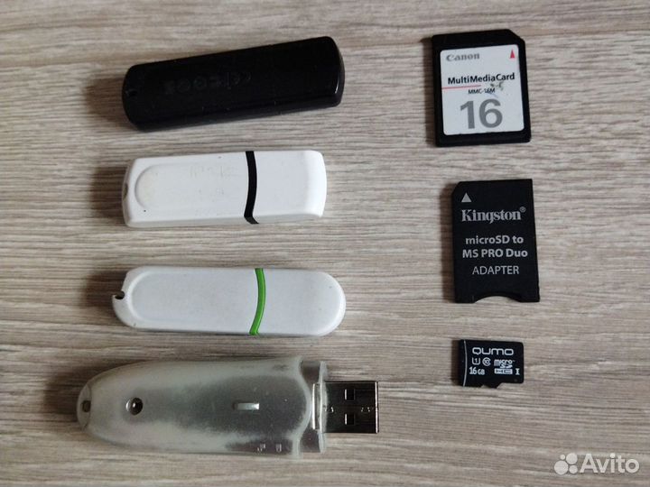 USB флешка адаптер и карты
