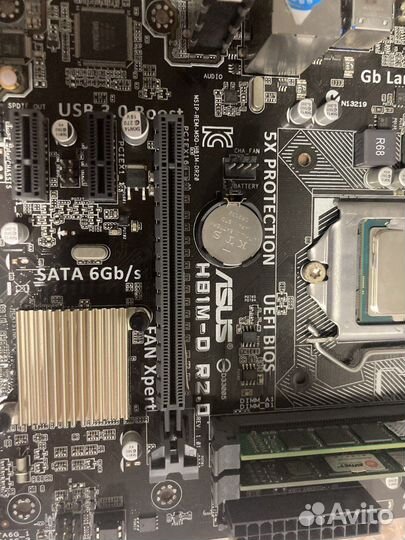 Комплект i5 4590, материнская плата, озу 8гб DDR3