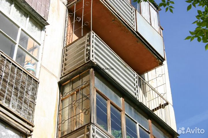 Балкон тёплый с выносом