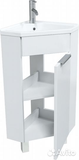 Новая тумба с раковиной 37х37 маленькая угловая