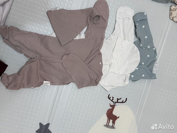 Вещи пакетом для новорожденых50-68(0-6мес)