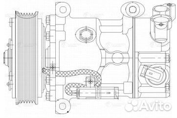 Компрессор кондиционера Ситроен С4 07- Тип Санден