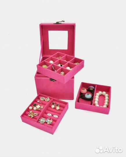 Шкатулка для украшений бархатная