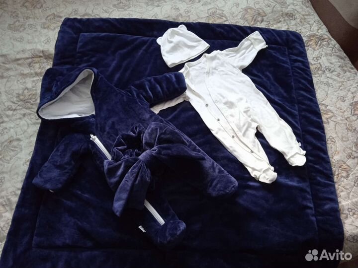 Конверт на выписку для мальчика осень-зима