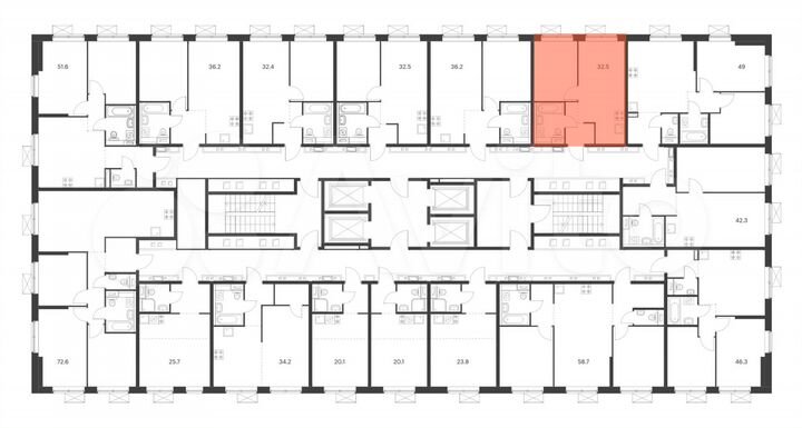 1-к. квартира, 32,5 м², 23/33 эт.