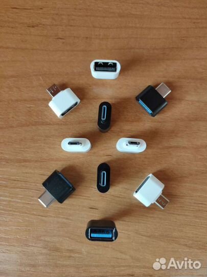 OTG переходник USB на Type-C и Micro-USB
