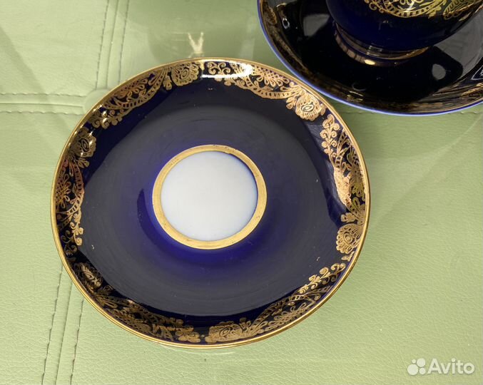 Чайные пары Золотой фриз кобальт лфз СССР
