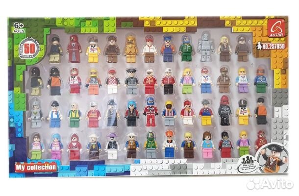 Фигурки майнкрафт Герои из кубиков 50 шт в наборе