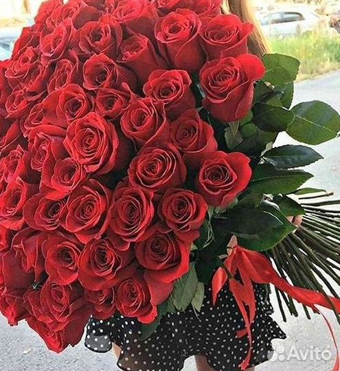 Розы высокие Доставка цветов