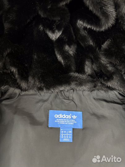 Пуховик Adidas бомбер Оригинал длинный женский