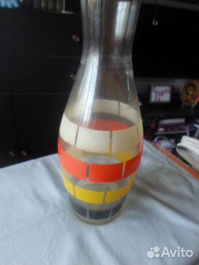 Старинная стеклянная ваза СССР