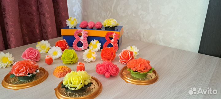 Мыло ручной работы, мыльные букеты