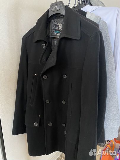 Пальто мужское черное