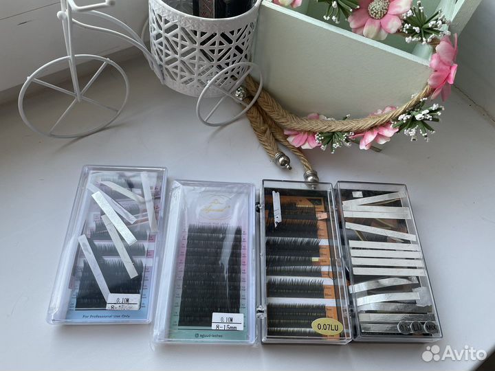 Набор для наращивания ресниц микс изгиб М
