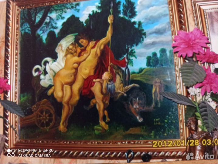 Картина маслом Венера и Адонис