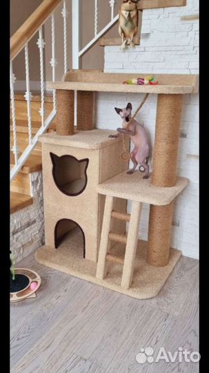 Когтеточки, лежаки, домики для кошек