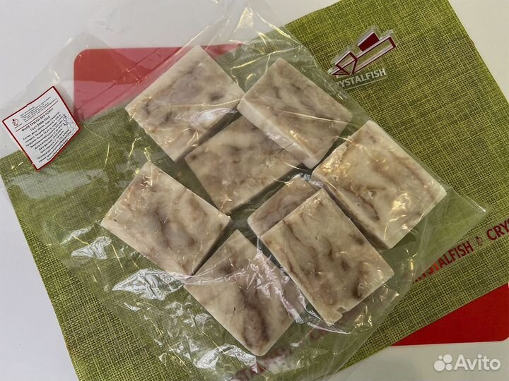 Филе трески без кожи (кубики), свежемороженое