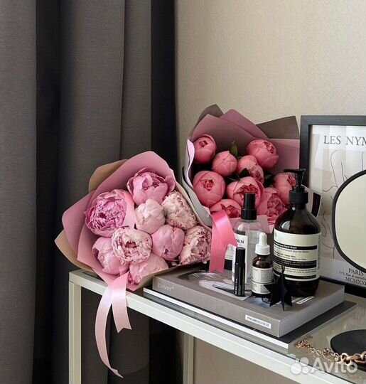 Цветы пионы с беспл. доставкой