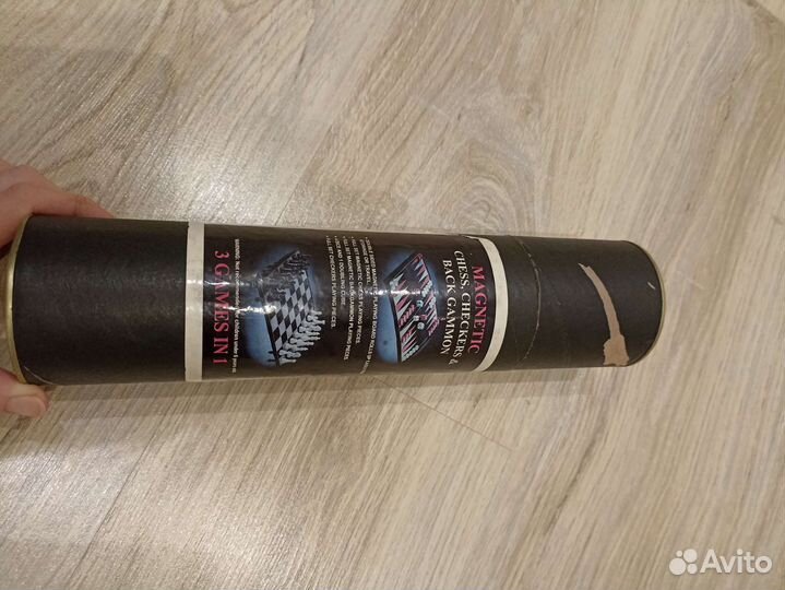 Шахматы,нарды, шашки в тубе,3 в 1