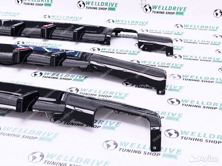 Диффузор BMW 3 E90 E91 M-Performance style черный