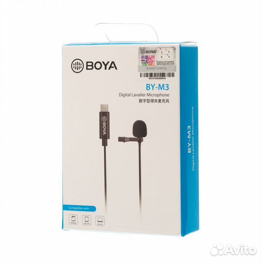 Микрофон boya BY-M3, нательный для Type-C devices