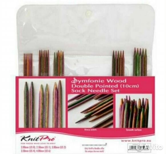 Набор чулочных спиц длиной 10см Symfonie, KnitPro