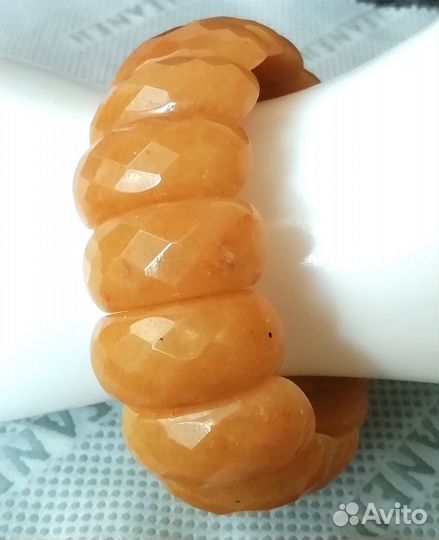 Браслет 18см с кварцем Б036