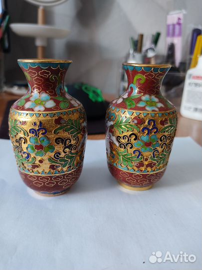 Китайские вазочки клуазоне