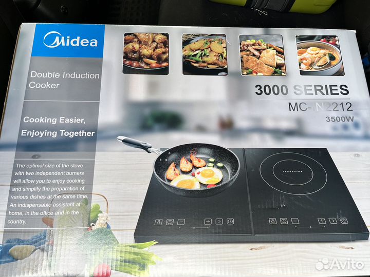 Индукционная плита 2 конфорки настольная бу