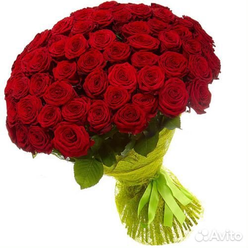 Свежие розы 50 см