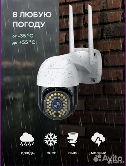 Поворотная 4G камера видеонаблюдения с сим V380Pro