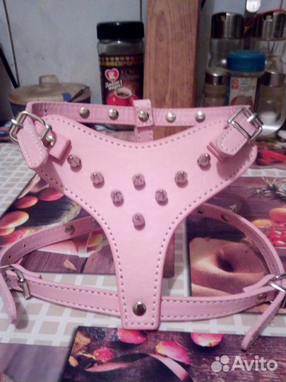 Кожаная шлейка для маленьких собак