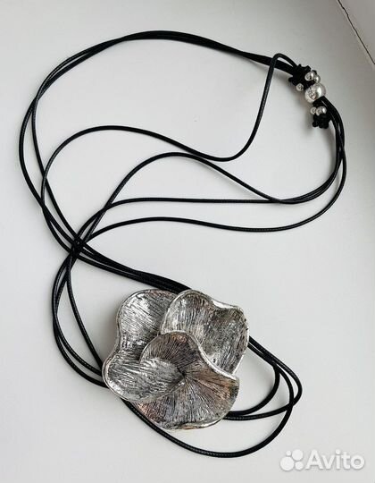 Кулон, подвеска, колье «Цветок» - бижутерия