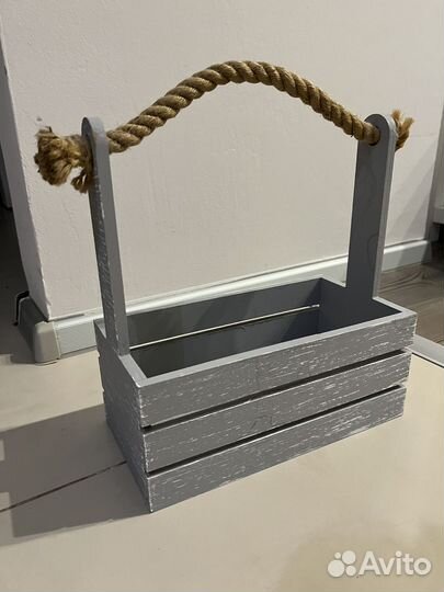 Корзинка деревянная декоративная