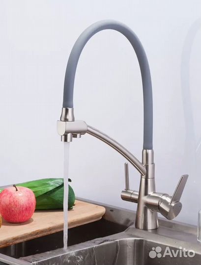 Смеситель gappo с гибким изливом и фильтром, новый