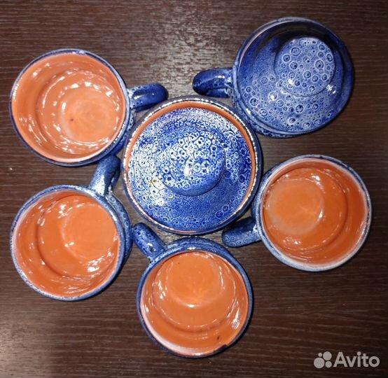 Набор посуды из глины