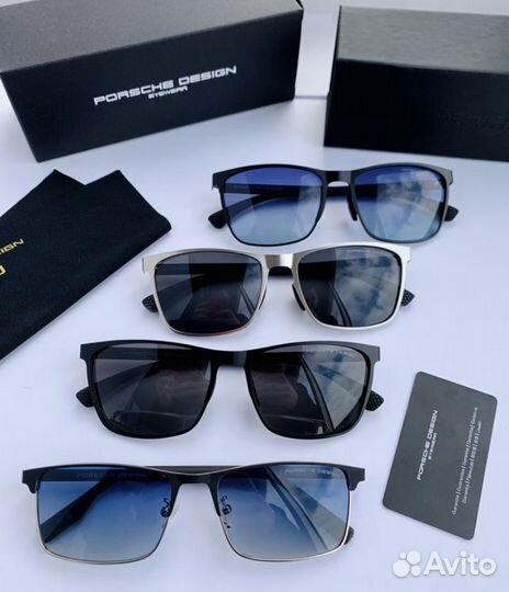 Очки porsche design голубые металлические