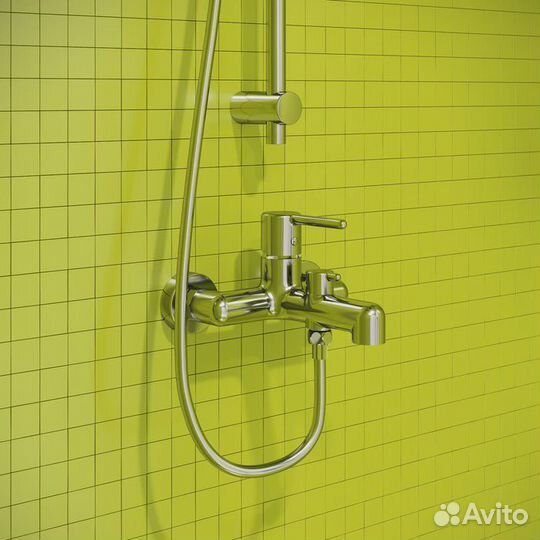 Смеситель для ванны, хром, Aiger, iddis (aigsb00i