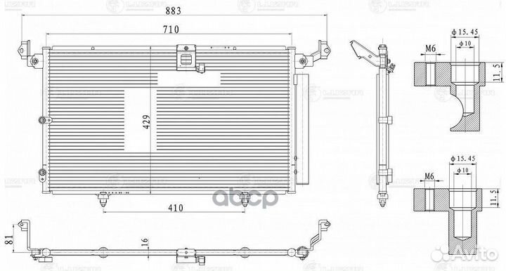 Радиатор кондиц. для а/м Lexus RX (97) lrac190