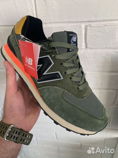 Кроссовки мужские new balance 574 зеленые