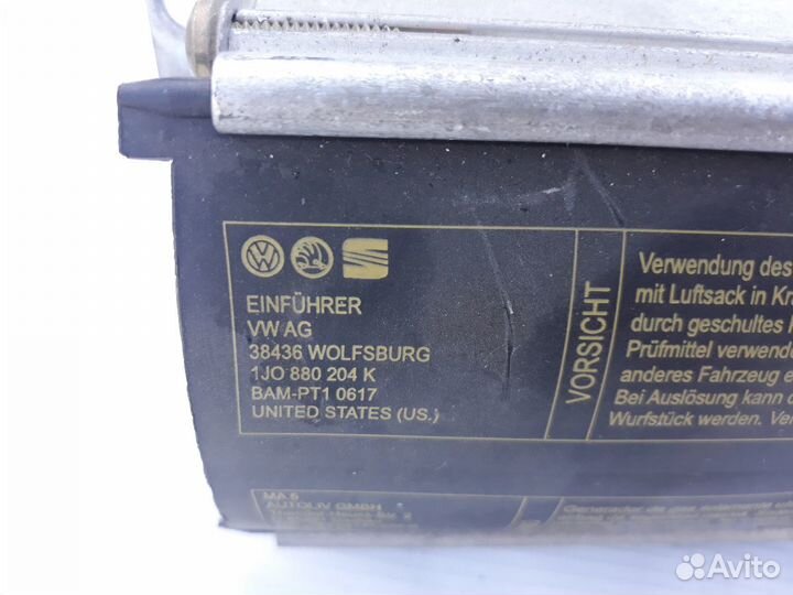 Пассажирская подушка безопасности Volkswagen Jetta